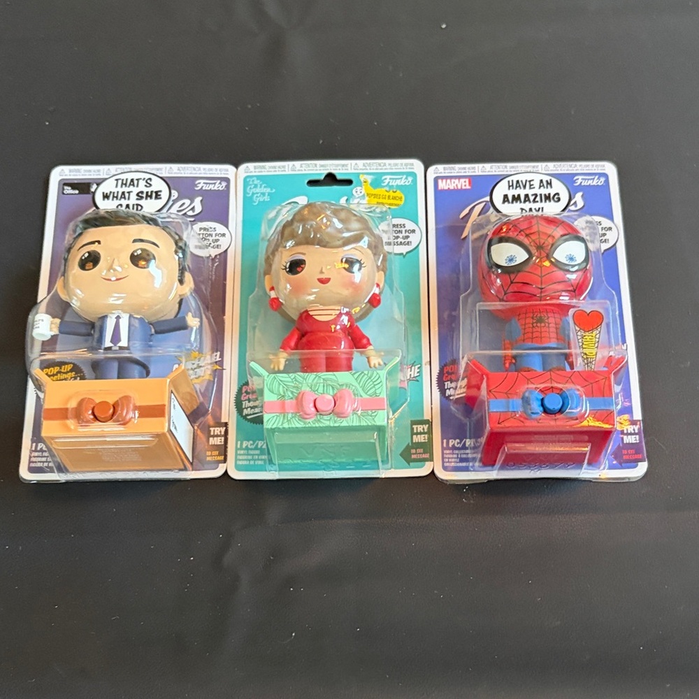 Funko Desk Pop Message Figures – Lot of 3 (New in Package)